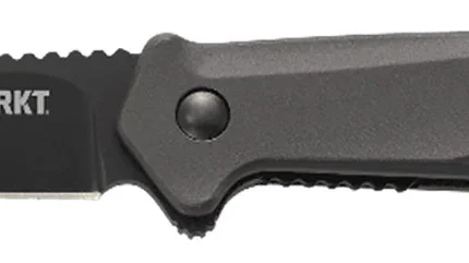 CRKT K500GKP Helical  3.52" Folding Tanto Plain Black Oxide D2 Steel Blade/ Black Aluminum Handle Includes Pocket Clip