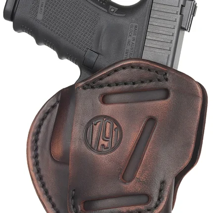 1791 Gunleather 3WH5VTGA 3-Way IWB/OWB Size 05 Vintage Leather Belt Loop Fits Glock 17 Fits HK VP9 Fits MP9 Ambidextrous Hand
