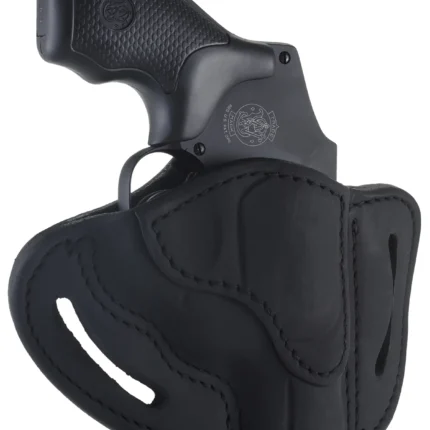 1791 Gunleather RVHX1SBLR RVHX-1 OWB Size 01 Stealth Black Leather Belt Slide, J-Frame, Right Hand