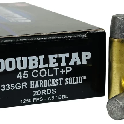 DoubleTap Ammunition 45P335HC 45Colt+P 335gr Hard Cast Solid 20 Per Box/25 Case