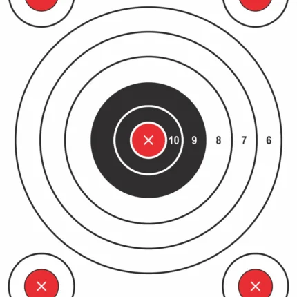 Pro-Shot P1BULLSEYE SplatterShot  Hanging Heavy Paper 9" x 13" 6 Pack