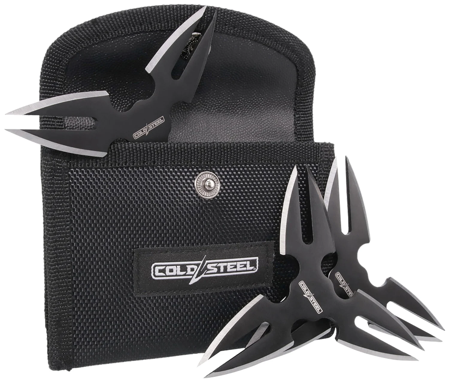 Cold Steel CSTH15STR3PK Throwing Stars Three 1.50" Black Oxide 420 Stainless Steel Blades Includes Sheath