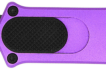 CobraTec Knives CALI952PURDNS California 952 *CA Compliant 1.75" OTF Drop Point Plain Black Stonewashed D2 Steel Blade, 3" Purple Anodized Aluminum Handle