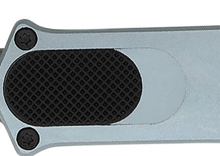 CobraTec Knives CALI952GRYTNS California 952 *CA Compliant 1.75" OTF Tanto Plain Black Stonewashed D2 Steel Blade, 3" Gray Anodized Aluminum Handle