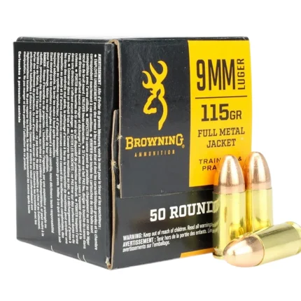 Browning Ammo B1918000939mm Luger 115gr Full Metal Jacket 50 Per Box/20 Case