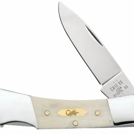 Case 11026 Lockback Folding Drop Point Plain Tru-Sharp SS Blade, Smooth Natural Bone Handle