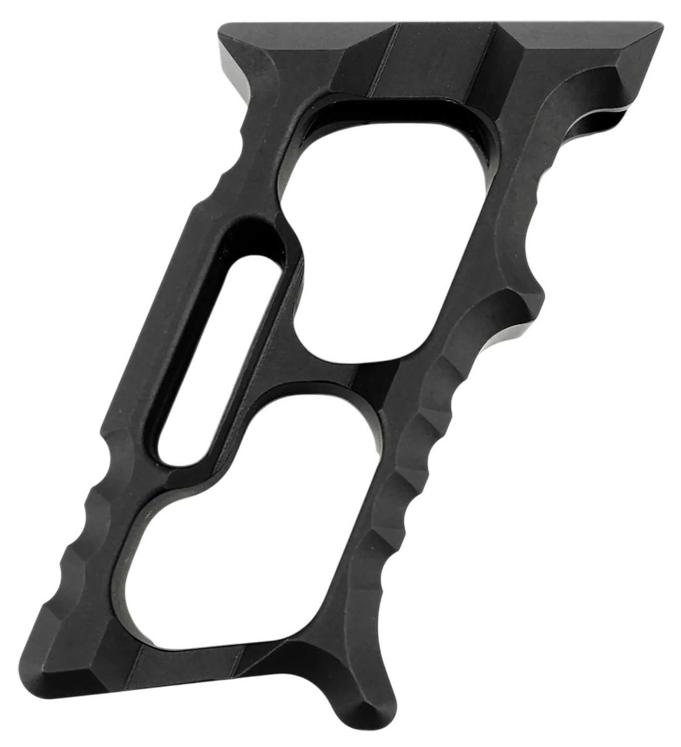 Tyrant CNC TD552BLKM1 Minivert Grip Halo Black Aluminum Fits AR15