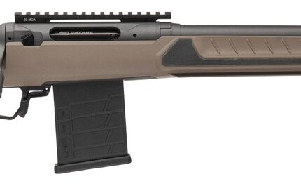 Savage Arms 32673 110 Core Tactical 308 Win 10+1 20" Medium Heavy Fluted Barrel, Arca Rail Forend, Coyote Tan AccuStock w/AccuFit V2 Synthetic Stock, Right Hand