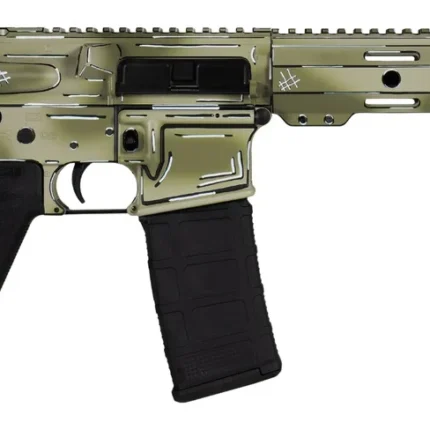 Shark Coast Tactical SCC07107ANOD-P Anime-15 5.56 NATO 30+1 10.50" Black Nitride Threaded Barrel, Aluminum Receiver w/Picatinny Rail, M-LOK Handguard, Polymer SB Tactical SBA3 Brace, Magpul MOE Grip,