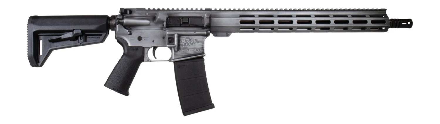 Shark Coast Tactical 300-065-1000-04 Liberty Or Death 5.56 NATO 30+1 16" Black Melonite Threaded Barrel, Aluminum Receiver w/Picatinny Rail, M-LOK Handguard, Magpul MOE SL Black Polymer Stock, Magpul