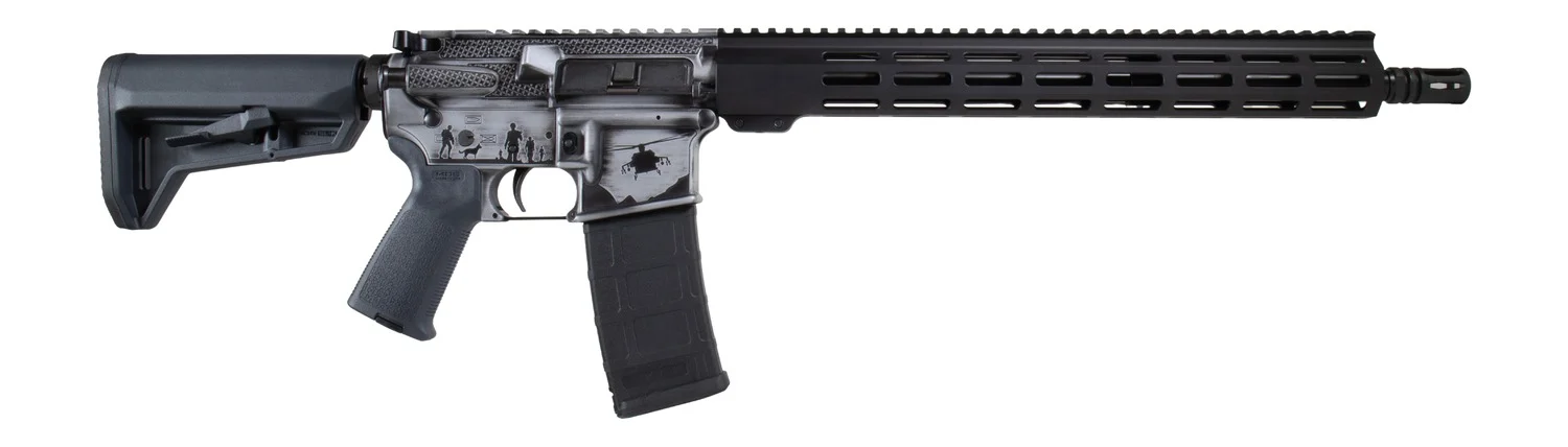 Shark Coast Tactical 300-111-1000-15 Military 5.56 NATO 30+1 16" Black Melonite Threaded Barrel, Gray Cerakote Aluminum Receiver w/Picatinny Rail, M-LOK Handguard, Magpul MOE SL Polymer Stock, Magpul