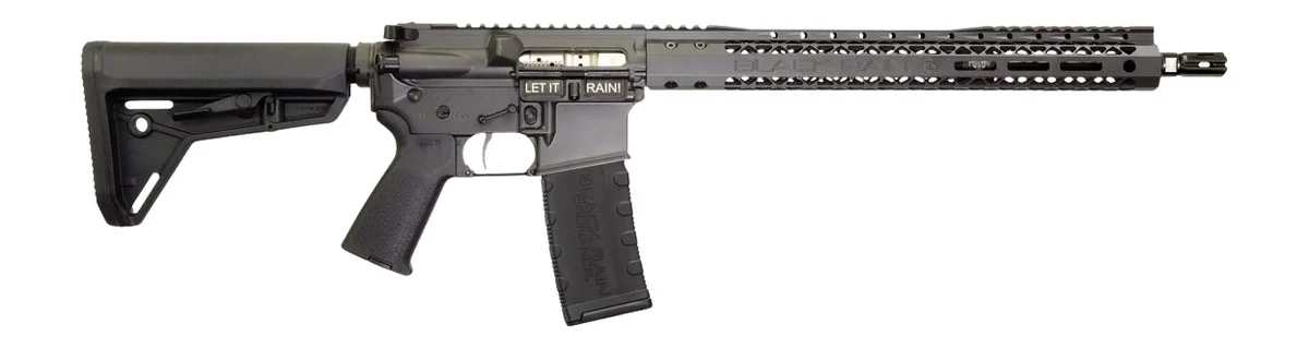 Black Rain Ordnance SSP300BLKSMK SSP 300 Blackout 30+1 16" Black Nitride Threaded Barrel, Smoke Cerakote Aluminum Receiver w/Picatinny Rail, Magpul MOE SL Black Polymer Stock, Black Magpul Grip