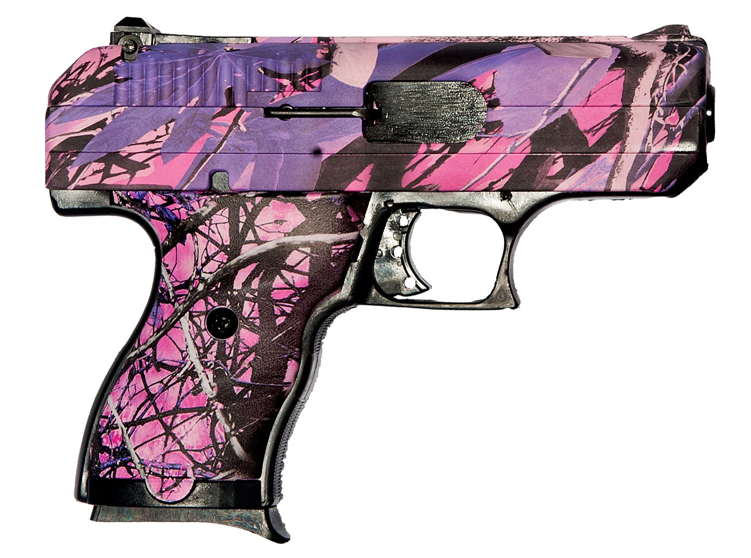 Hi-Point CF380PI CF 380 ACP 8+1, 3.50" Black Steel Barrel, Hydro-Dipped Pink Camo Serrated Steel Slide, Hydro-Dipped Pink Camo Polymer Frame & Grip