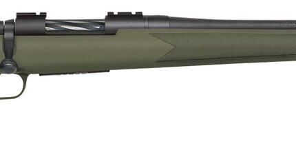 Mossberg 28075 Patriot 243 Win 5+1 Matte Blued Fluted Barrel, OD Green Synthetic Stock