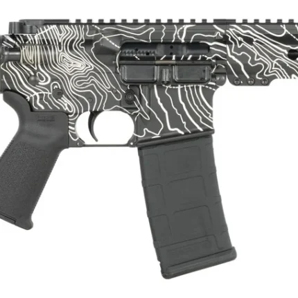 Shark Coast Tactical SCC07312TOPO-P Topography  5.56 NATO 30+1 10.50" Black Nitride Threaded Barrel, Aluminum Receiver w/Picatinny Rail, M-LOK Handguard, Black Polymer SB Tactical SBA3 Brace, Polymer