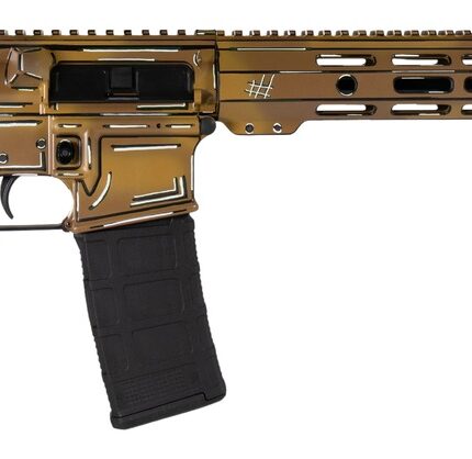 Shark Coast Tactical SCC101952AFDE Anime-15  5.56 NATO 30+1 16" Black Nitride Threaded Barrel, Flat Dark Earth Cerakote Aluminum Receiver w/Picatinny Rail, M-LOK Handguard, Magpul Collapsible Black Po