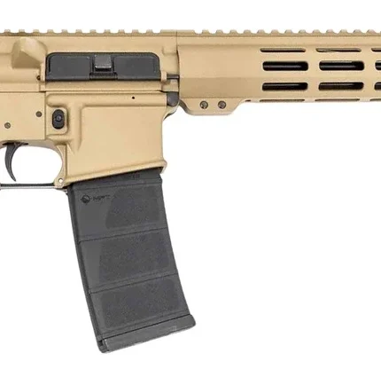 Andro Corp Industries 55616BBFDE ACI-15 Bravo 5.56 NATO 30+1 16" Black Nitride Threaded Barrel, Flat Dark Earth Aluminum Receiver w/Picatinny Rail, M-LOK Handguard, M4 Black Polymer Stock, A2 Grip, Am