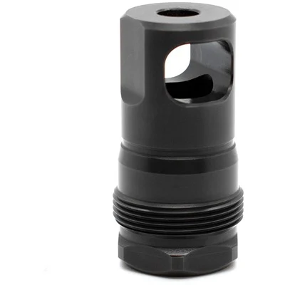 SPB MUZZLE BRAKE 0.375 1/2-28 THREADS SQUARE SHOULDER BLACK