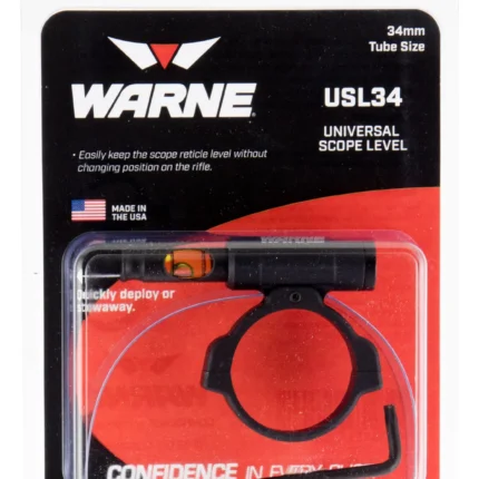 Warne USL34 Universal Scope Level 34mm Tube Diameter Universal Aluminum Black
