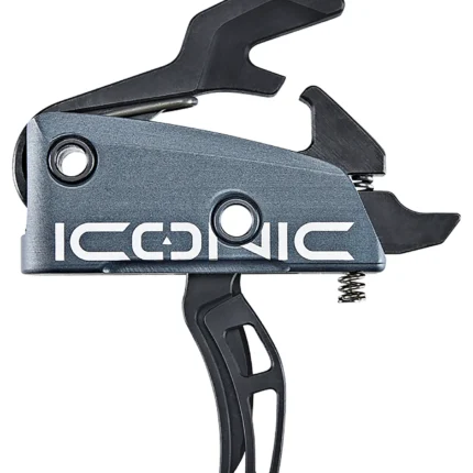 Rise Armament T22GRY Iconic Two-Stage Curved Trigger with 2 lbs Draw Weight & Graphite Gray Finish for AR-15,AR-10