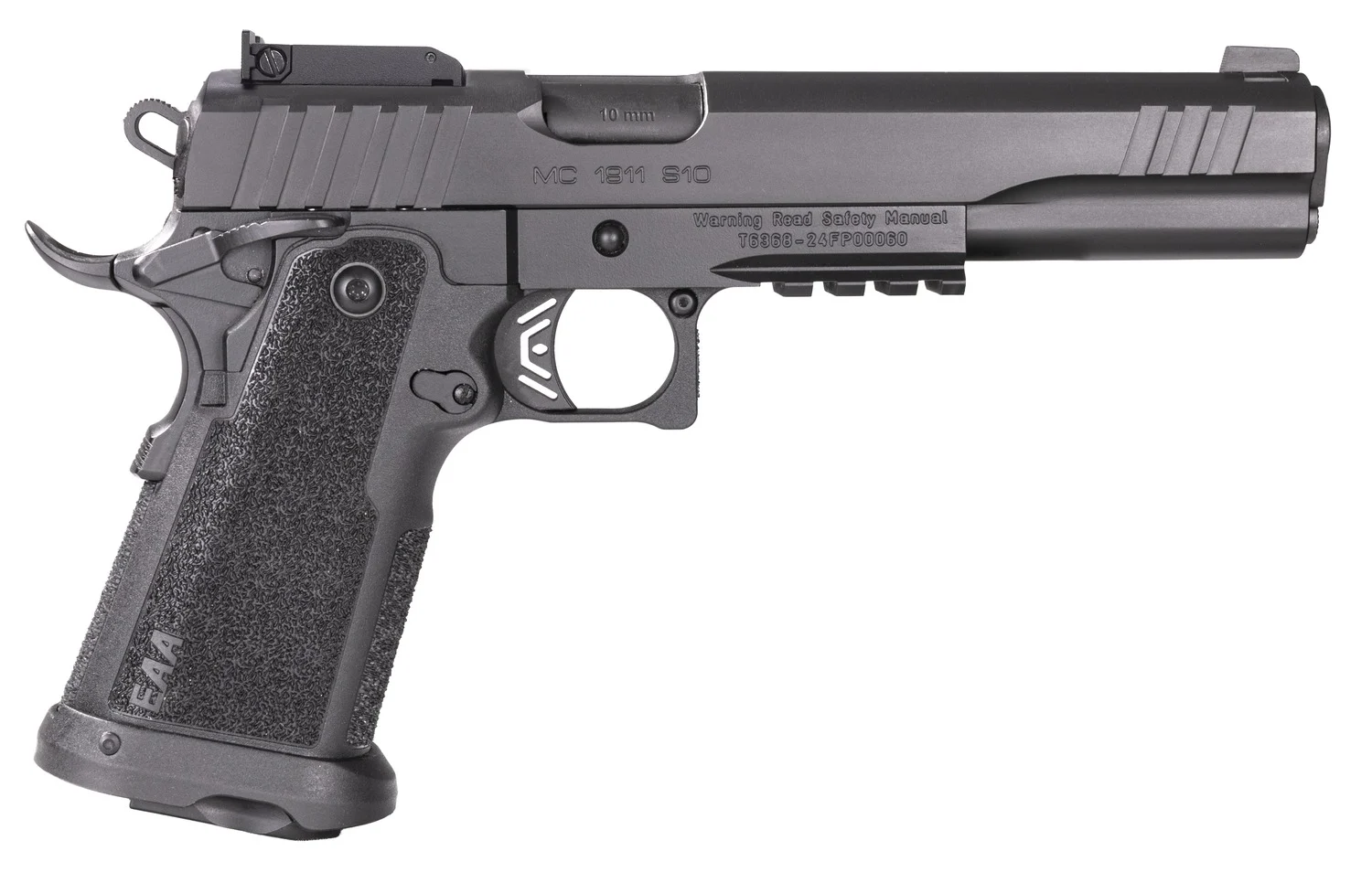 Girsan 395075 Witness2311 10mm Auto 15+1 6" Black Steel Barrel, Black Optic Ready/Serrated Steel Slide, Black Polymer Frame w/Beavertail & Picatinny Rail, Black Checkered Polymer Grip, Ambidextrous