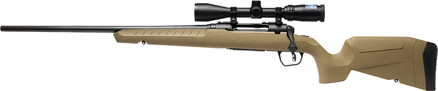 Savage Arms 32194 Axis 2 XP Combo 22-250 Rem 4+1 22" Black Sporter Barrel, Black Carbon Steel Receiver Drilled & Tapped, Flat Dark Earth Fixed Synthetic Stock, Weaver 3-9x40mm Scope, Left Hand