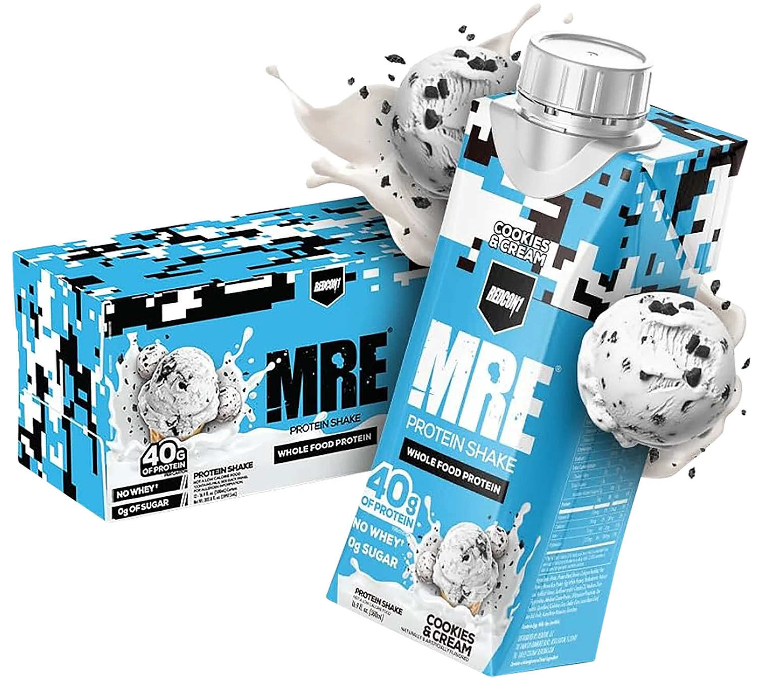 Redcon1 RC1MRERTDCC12 MRE Ready to Drink Cookies N Cream 14 oz, 12pk