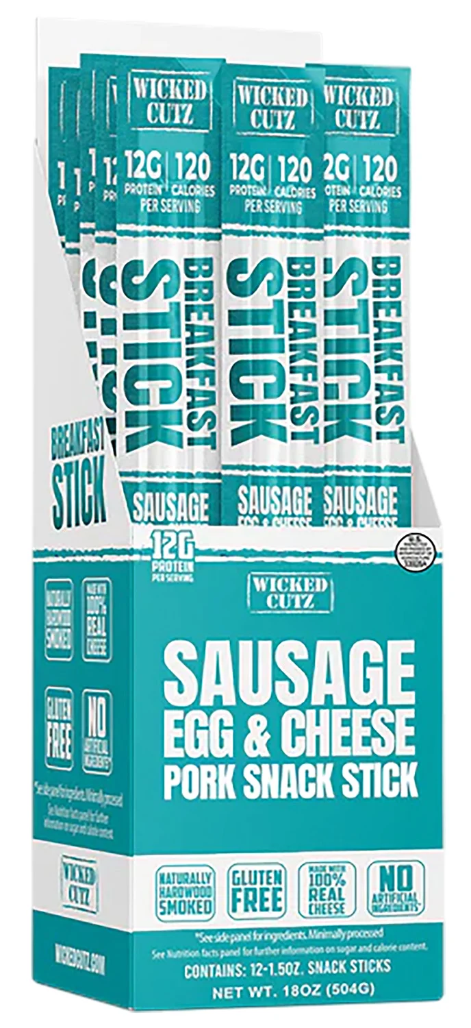 Wicked Cutz WCBR12SEC Sausage Egg & Cheese Breakfast Sticks 12 Pack