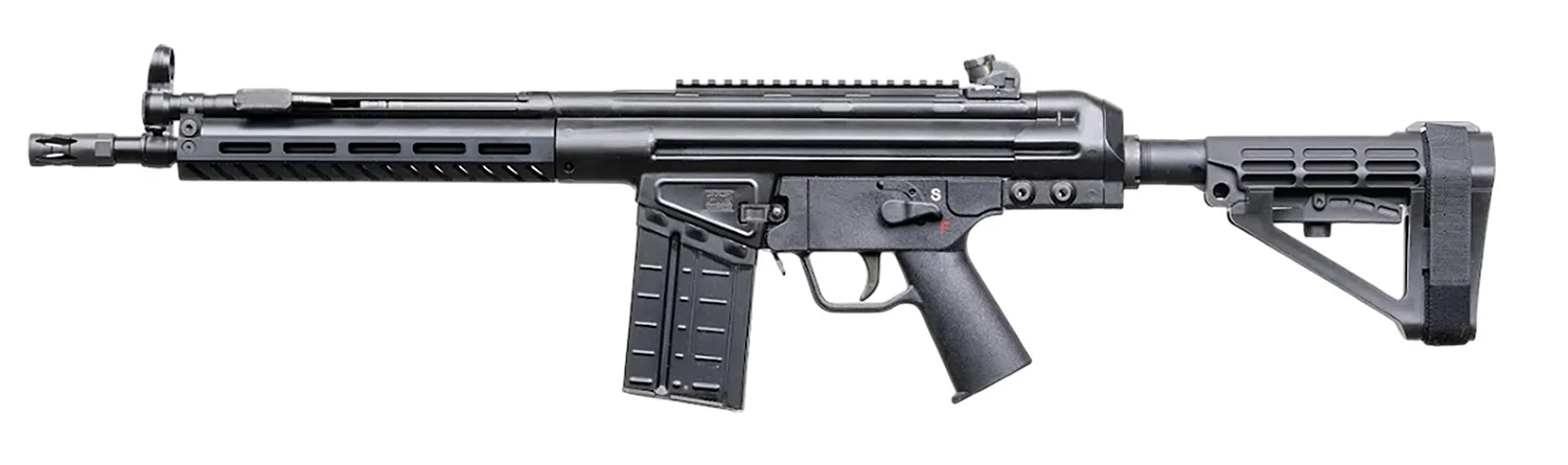 PTR K3PBR3080101 K3P BR 7.62x51mm/308 Win 20+1 12.50" Black Threaded Barrel, Black Powdercoat Aluminum Receiver w/Picatinny Rail, M-LOK Handguard, Black Polymer SBA4 Brace, Black Polymer Grip