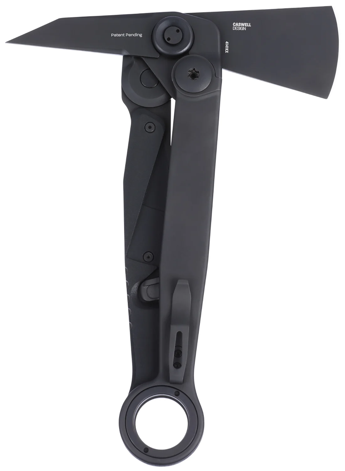 CRKT 4141KX Provoke X 1.84" Folding Axe w/Spike SUJ2 Blade, Black Stainless Steel w/GRN Overlay Handle, 8.69" OAL