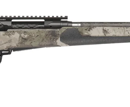 Savage Arms 32714 110 UltraLite Pro Full Size 300 WSM 3+1 20" Carbon Fiber Barrel, Savage Woodland Camo Accufit V2 Synthetic Stock, Right Hand