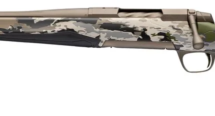 Browning 036124294 X-Bolt 2 Speed SPR Full Size 6.5 PRC 3+1 20" Smoked Bronze Cerakote Fluted Threaded Barrel, Steel  Drilled & Tapped Receiver, Ovix Camo w/Black Overmold Adj Comb & LOP Synthetic Sto