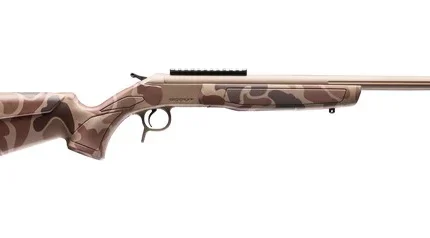 CVA CR4436DC Cascade Takedown 6.5 Creedmoor 1rd 20" Flat Dark Earth Cerakote Stainless Steel Threaded Barrel & Receiver w/Picatinny Rail, Duck Camo Synthetic Stock