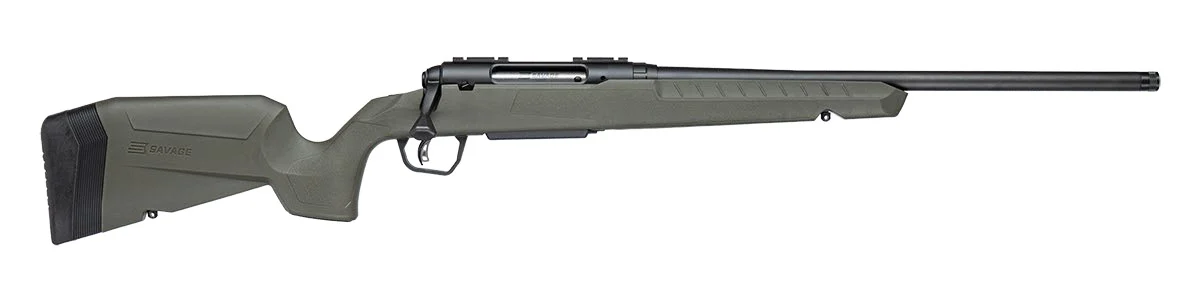 Savage Arms 33111 Axis 2 5.56 NATO 4+1 20" Matte Black Carbon Steel Threaded Barrel, Drilled & Tapped Receiver, OD Green Fixed w/Pistol Grip Synthetic Stock, Right Hand
