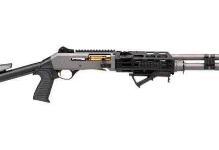 Panzer Arms PAM4NCSGGTMFSS M4 Pro AI Semi-Auto 3" 5+1 18.50" Gray Ported Barrel, Gray w/ Gold Titanium Accents Aluminum Receiver w/Picatinny Rail, Skeleton Stock