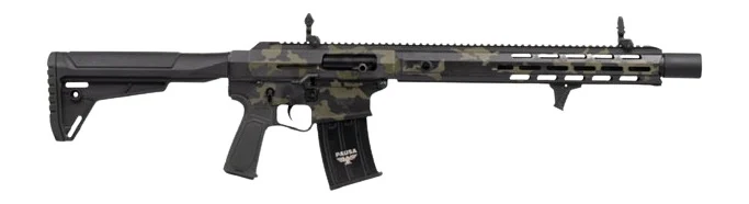 Panzer Arms PAAR12PROBMLF AR12 Pro-L Semi-Auto 3" 5+1 18.50" Black Barrel, Multicam Aluminum Receiver w/Picatinny Rail, M-LOK Handguards, Gray Synthetic Stock, Black Polymer Grip