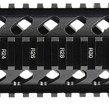 Aim Sports MT061 AR Handguard  10" Mid-Length Style Made of Aluminum with Black Anodized Finish & Quad Rail