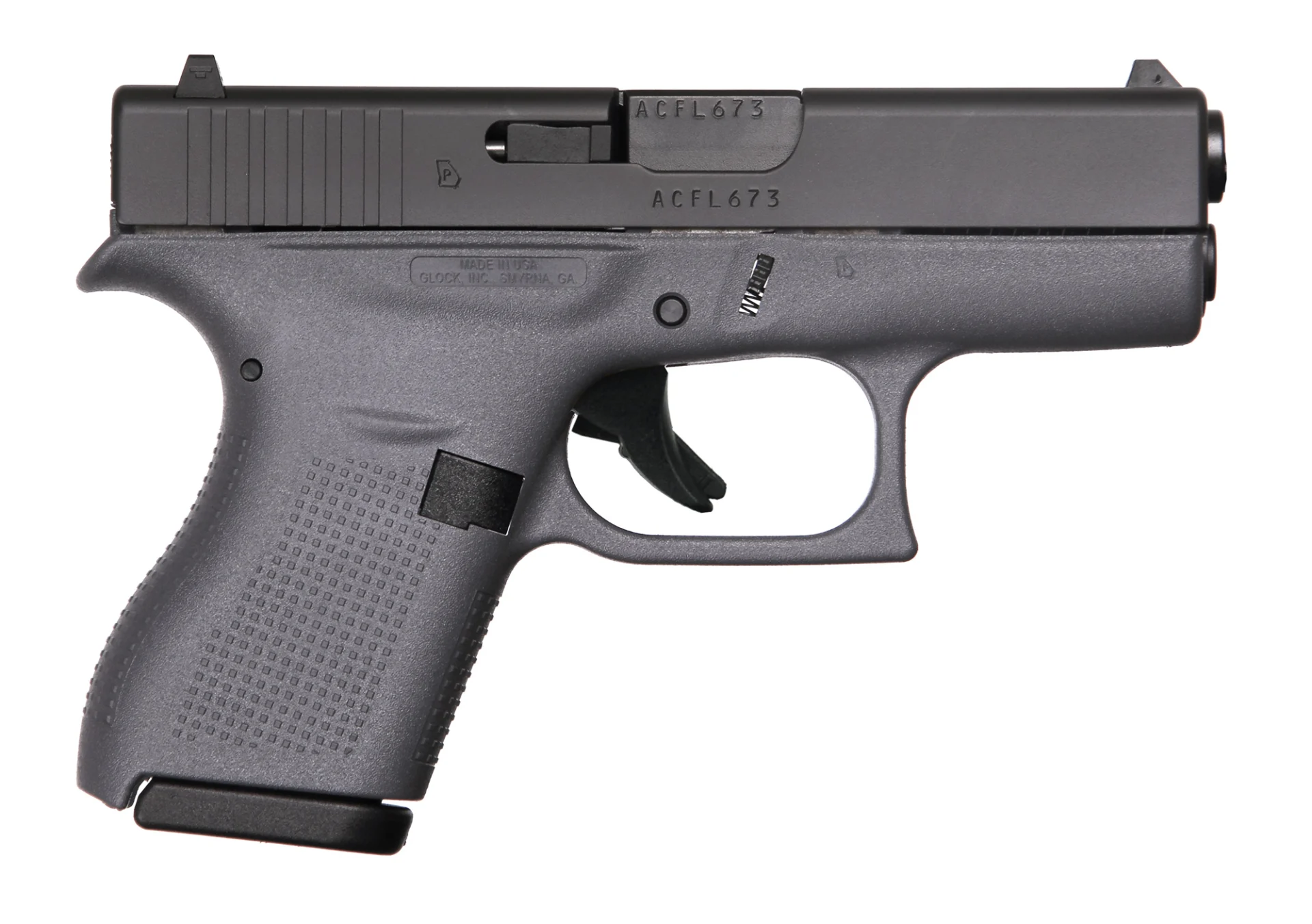 GLOCK G42 G3 GRAY 380ACP 6+1 3.25 #