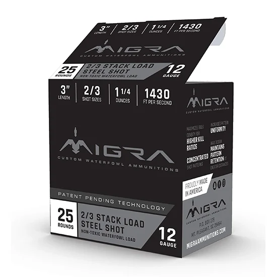 MIGRA STAXD STEEL 12GA 3 1.25OZ #2-3 25/10