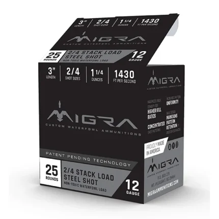 MIGRA STAXD STEEL 12GA 3 1.25OZ #2-4 25/10