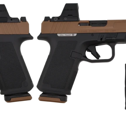 RUGER RXM 9MM PISTOL 4" TACPAC BLACK/TAN, OSIGHT OPTIC, DRAGO BAG, 2-15RD MAGS