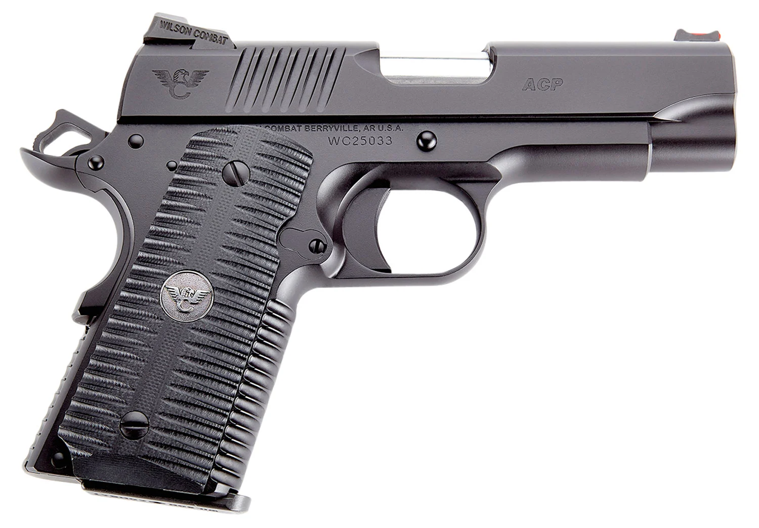 Wilson Combat ACPCP45 ACP Compact SAO 45 ACP 4" 7+1 Black Armor-Tuff Carbon Steel Black G10 Eagle Claw Grip