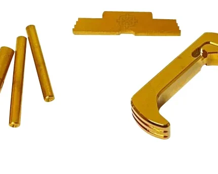 Cross Armory CRG4OKGD 3 Piece Kit  Extended Compatible w/Glock Gen4 Gold Anodized Steel/Aluminum Pistol