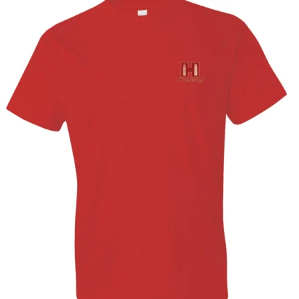 Hornady 99601L Hornady T-Shirt  Red Cotton Polyester Short Sleeve Large