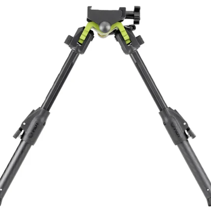 Mdt Sporting Goods Inc 105560GRN GRND-POD Green/Black 4.50"-9" Carbon Fiber/Aluminum, Adj. Throw Lever, 4 Leg Postitions, Fits Picatinny Rail