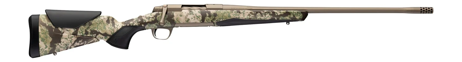 Browning 036138224 X-Bolt 2 Speed 270 Win 4+1 22" Smoked Bronze Cerakote Fluted Threaded Barrel & Steel Drilled & Tapped Receiver, Kryptek Obskura Transitional Camo Adj Vari-Tech Synthetic Stock, Righ