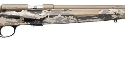 Browning 025260202 T-Bolt Speed 22 LR 10+1 22" Smoked Bronze Cerakote Spiral Fluted Threaded Barrel, Smoked Bronze Cerakote Steel Drilled & Tapped Receiver, Ovix Camo Fixed Synthetic Stock, Right Hand