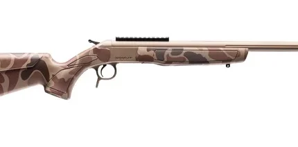 CVA CR4446D Cascade Takedown 300 Blackout 1rd 20" Flat Dark Earth Cerakote Stainless Steel Threaded Barrel & Receiver w/Picatinny Rail, Duck Camo Synthetic Stock