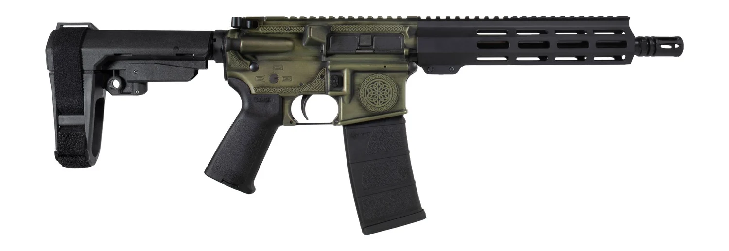 Shark Coast Tactical SCC07350CELT-P Celtic 5.56 NATO 30+1 10.50" Black Nitride Threaded Barrel, Aluminum Receiver w/Picatinny Rail, M-LOK Handguard, Polymer Magpul MOE Grip, Right Hand
