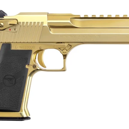 Magnum Research DE357ZNG Desert Eagle Mark XIX 357 Mag 9+1 6" Picatinny Rail Barrel, Gold Zirconium Nitride Serrated Slide & Frame